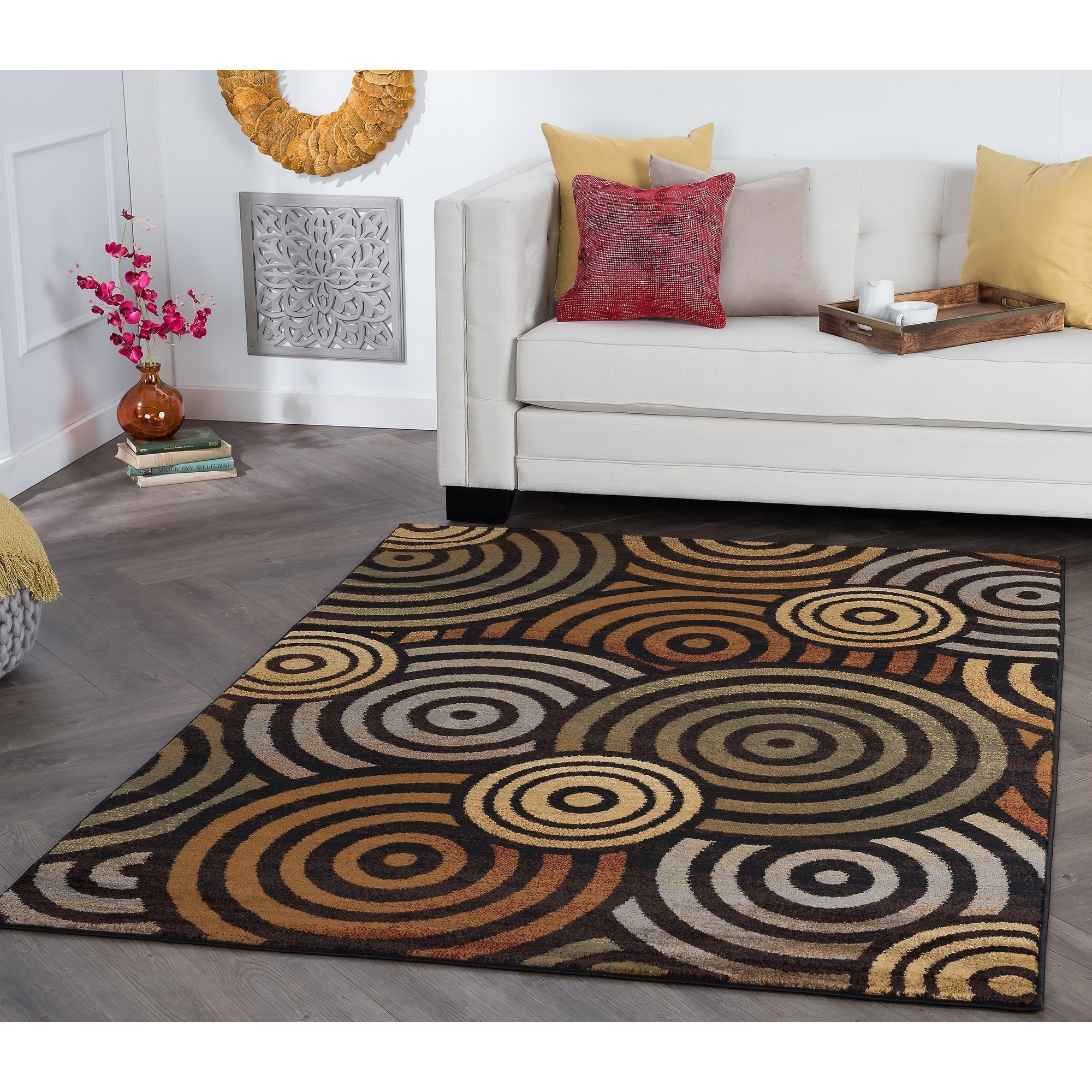 Rhythm 105360 Multi Contemporary Area Rug (5 X 7)