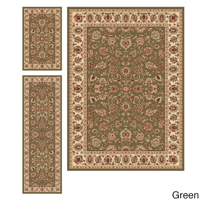 Rhythm 105370 3 piece Traditional Area Rug Set