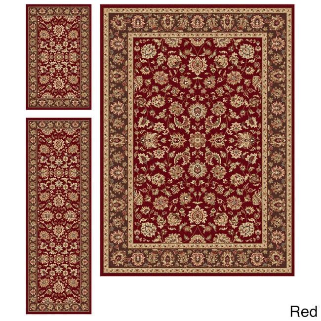 Rhythm 105370 3 piece Traditional Area Rug Set