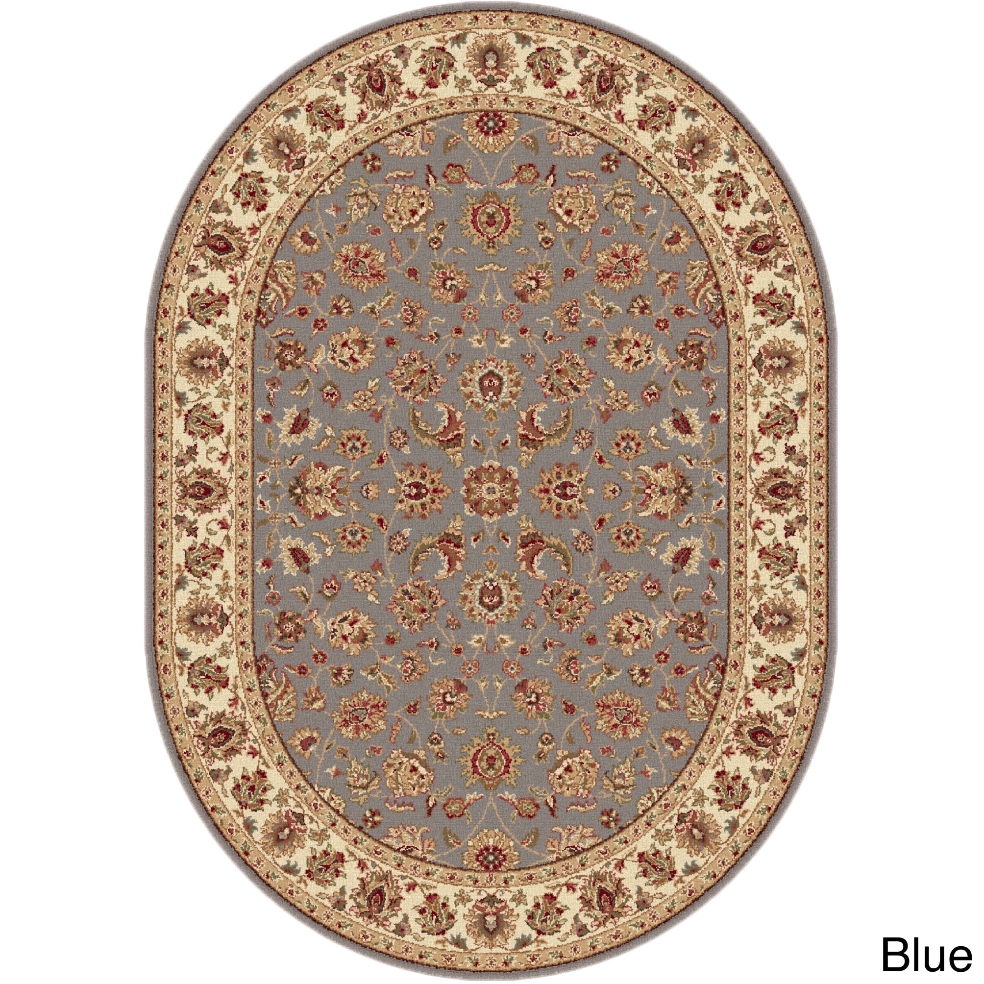 Rhythm 105370 Oval Traditional Area Rug (6 7 X 9 6)