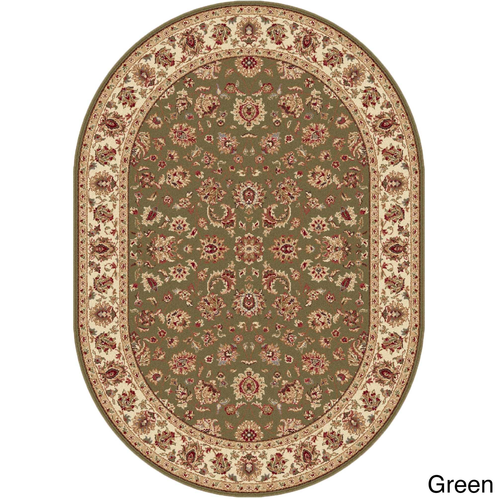 Rhythm 105370 Oval Traditional Area Rug (6 7 X 9 6)