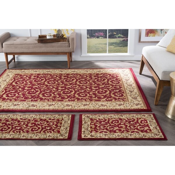 Alise Rhythm 3-piece Transitional Area Rug Set - 1'8 x 5'/1'8 x 2'8/5' x 7'