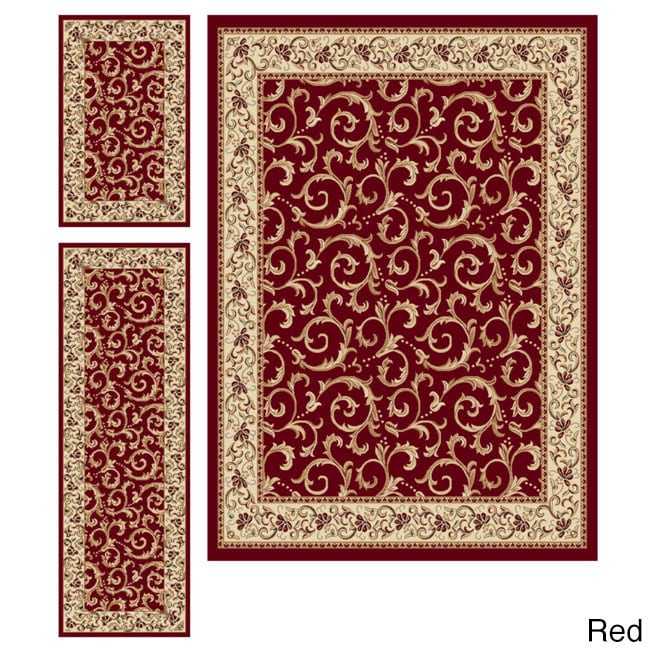 Rhythm 105400 3 piece Transitional Area Rug Set