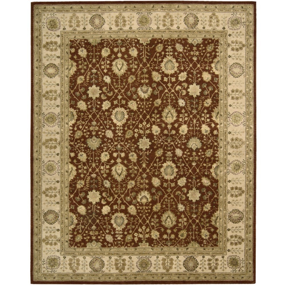 Nourison Hand tufted 3000 Rust Oriental Area Rug (79 X 99)