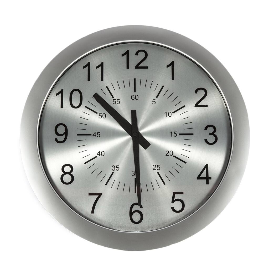 Hans Andersen Home Slim Silvertone Clock