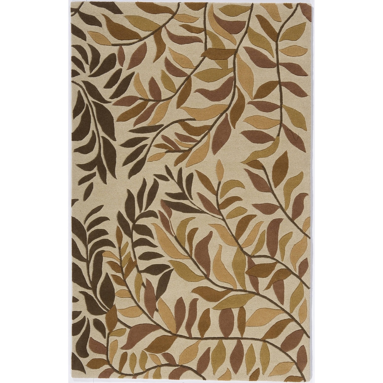 Flores Theola Earth Premium Wool Area Rug (36 X 56)