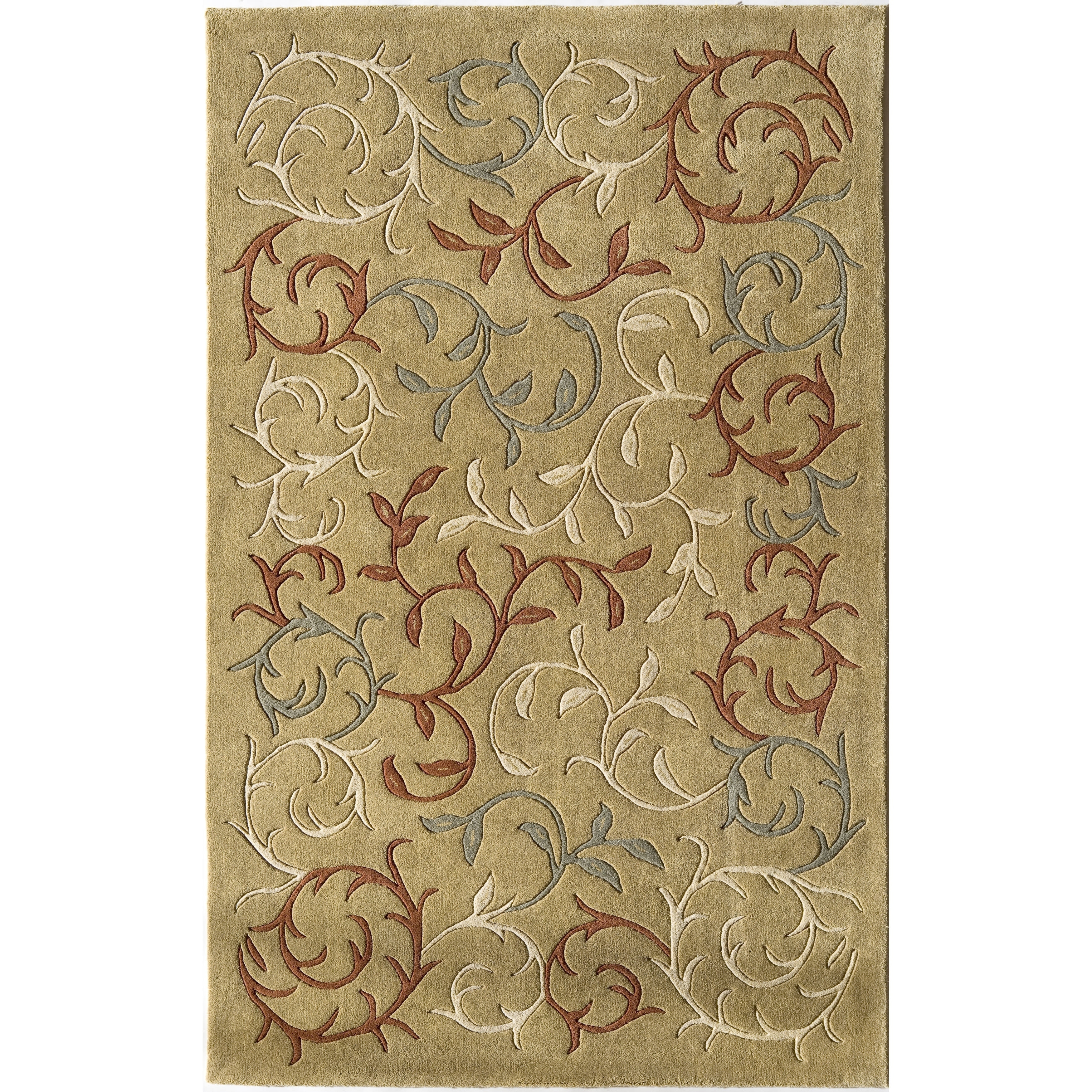 Pacific Beige Harvest Premium Wool Area Rug (7 X 9)