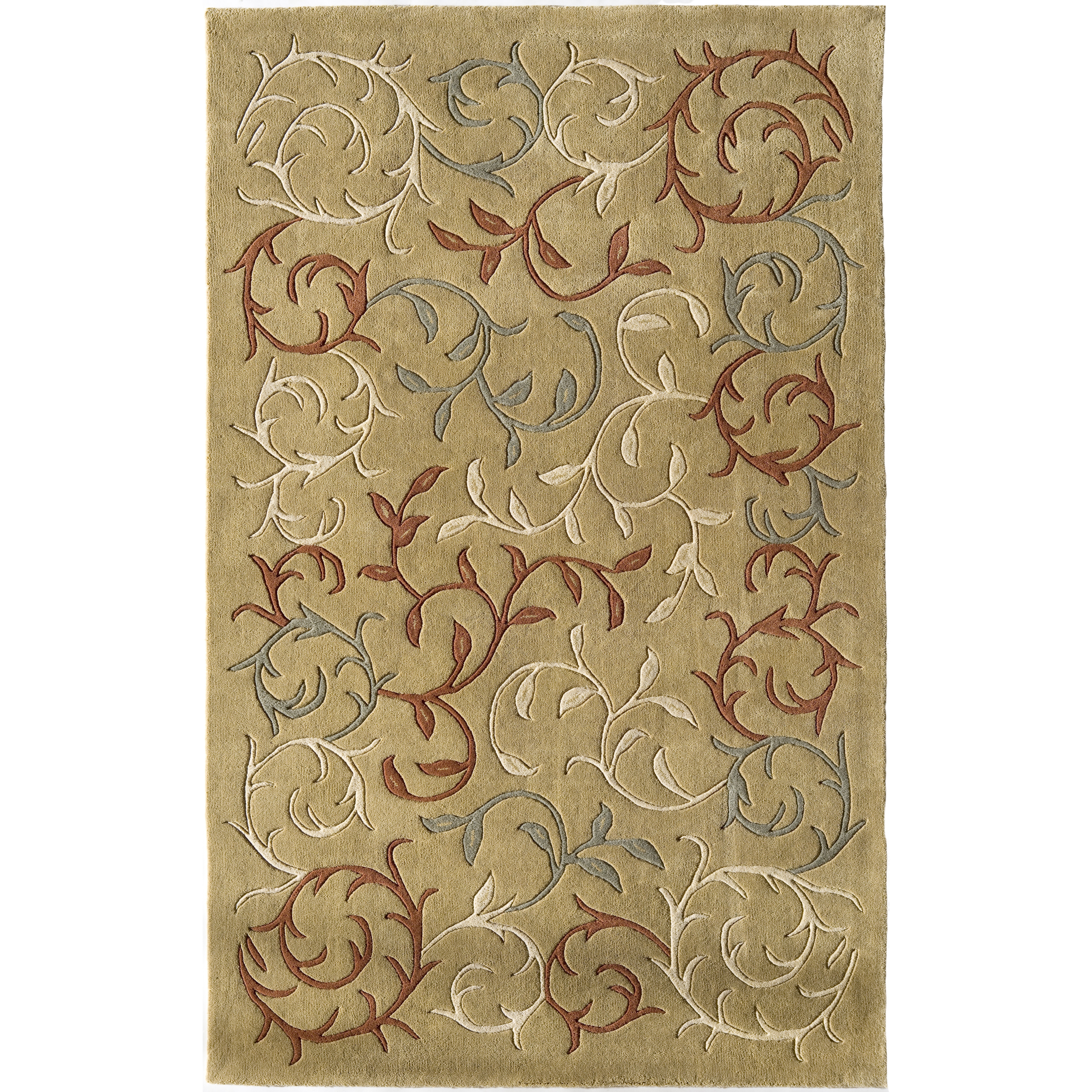 Pacific Beige Harvest Premium Wool Area Rug (5 X 8)