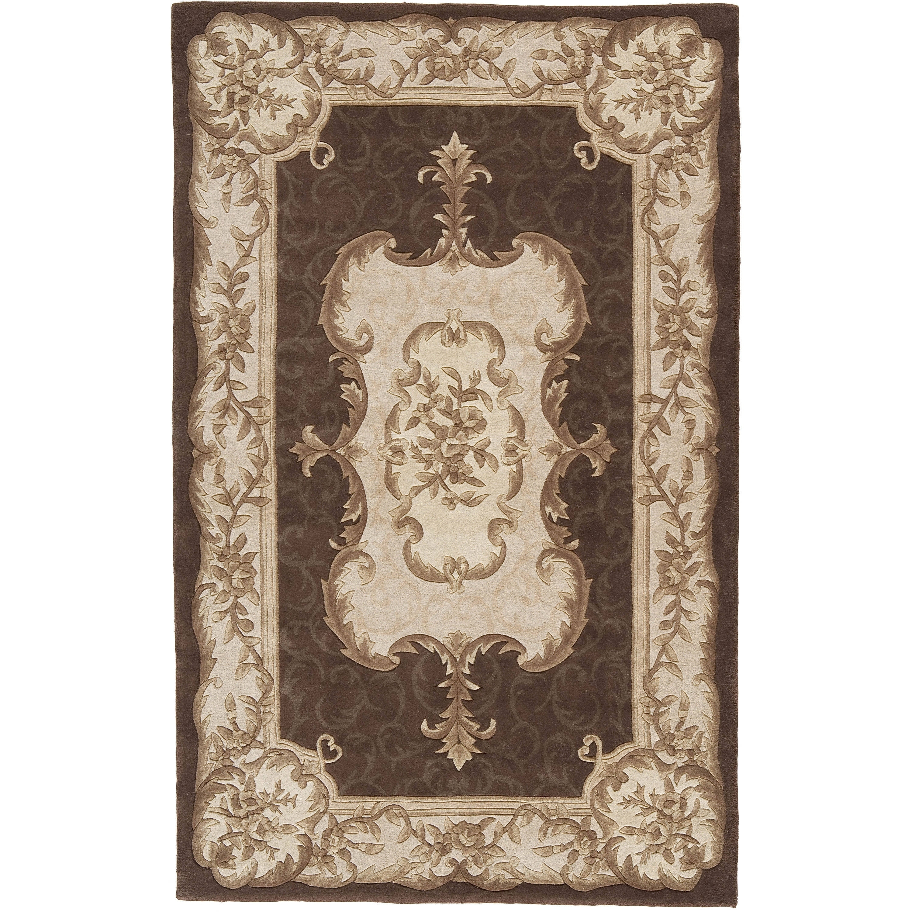 Renaissance Brown Premium Wool Area Rug (8 X 11)