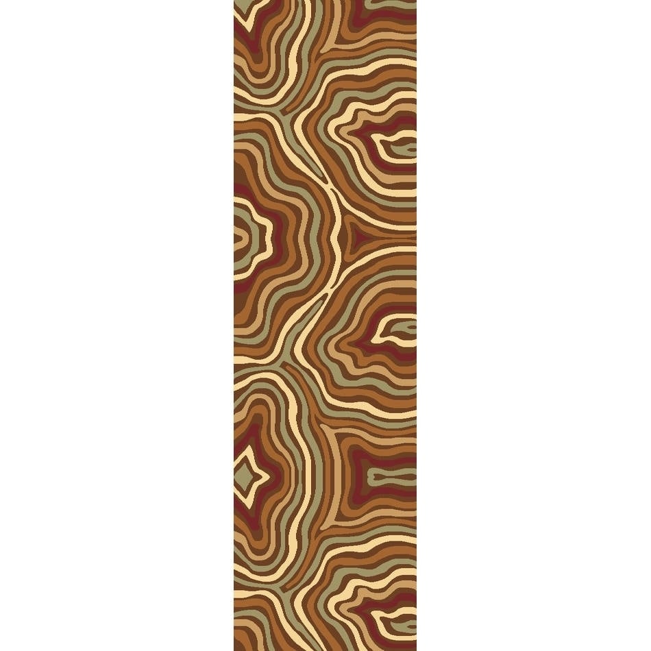 Torino  Brown Animal print Runner Rug (23 X 710)