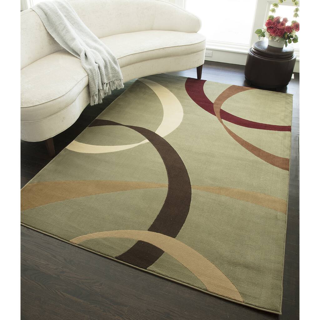 Bands Geometric Area Rug (3'11" x 5'3")