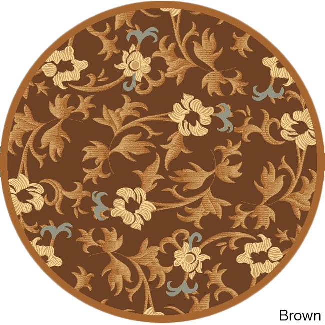 Torino Bouquet Premium Wool Area Rug (53 Round)