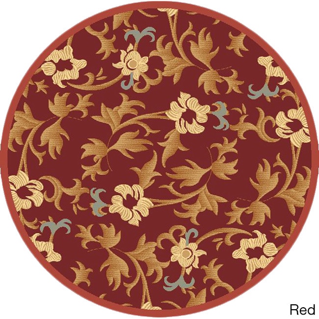 Torino Bouquet Premium Wool Area Rug (53 Round)