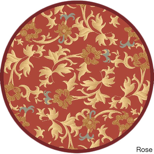 Torino Bouquet Premium Wool Area Rug (53 Round)