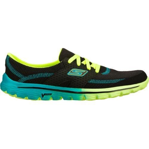 Womens Skechers GOwalk 2 Burst Black/Green  ™ Shopping