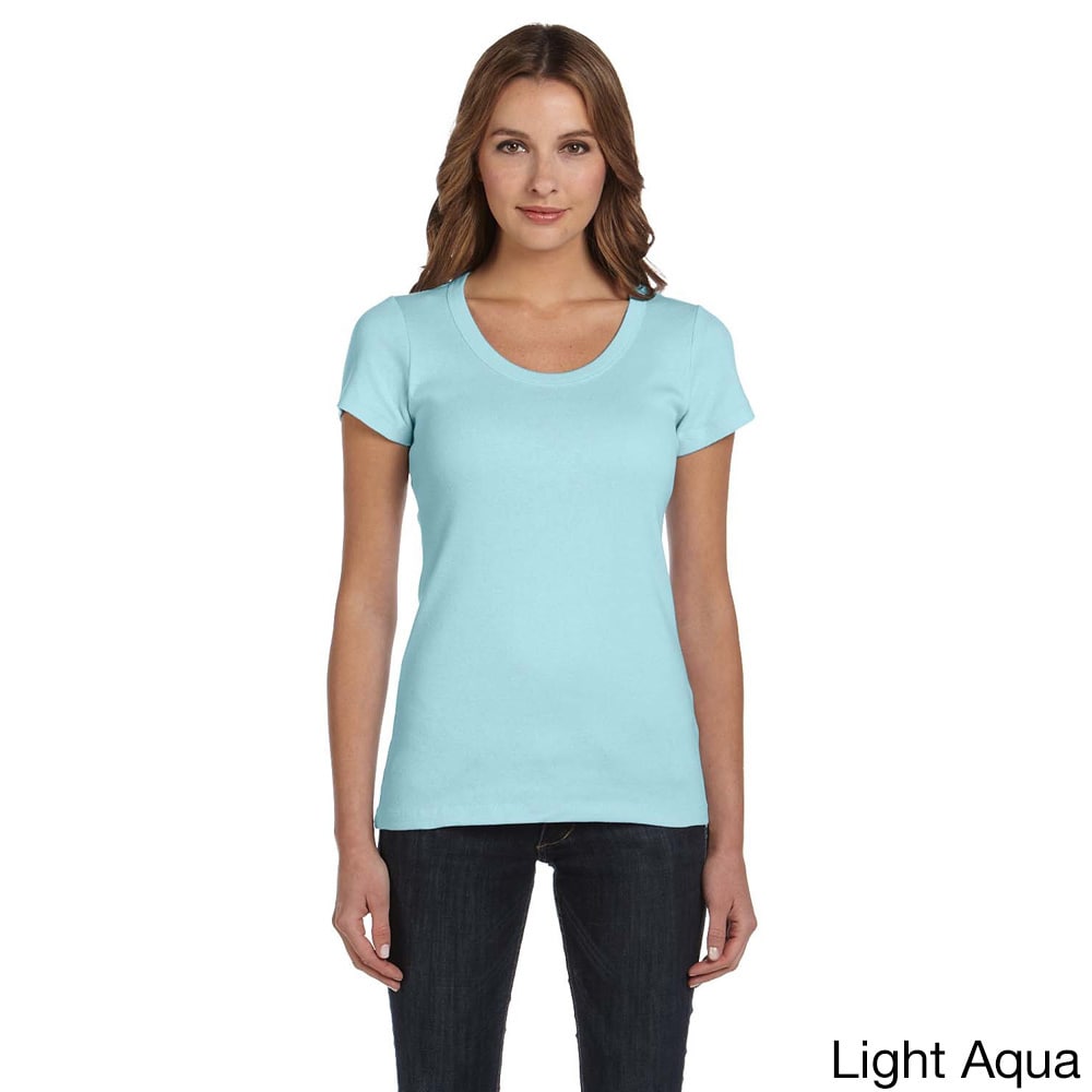 Bella Bella Womens Scoop Neck T shirt Blue Size XXL (18)