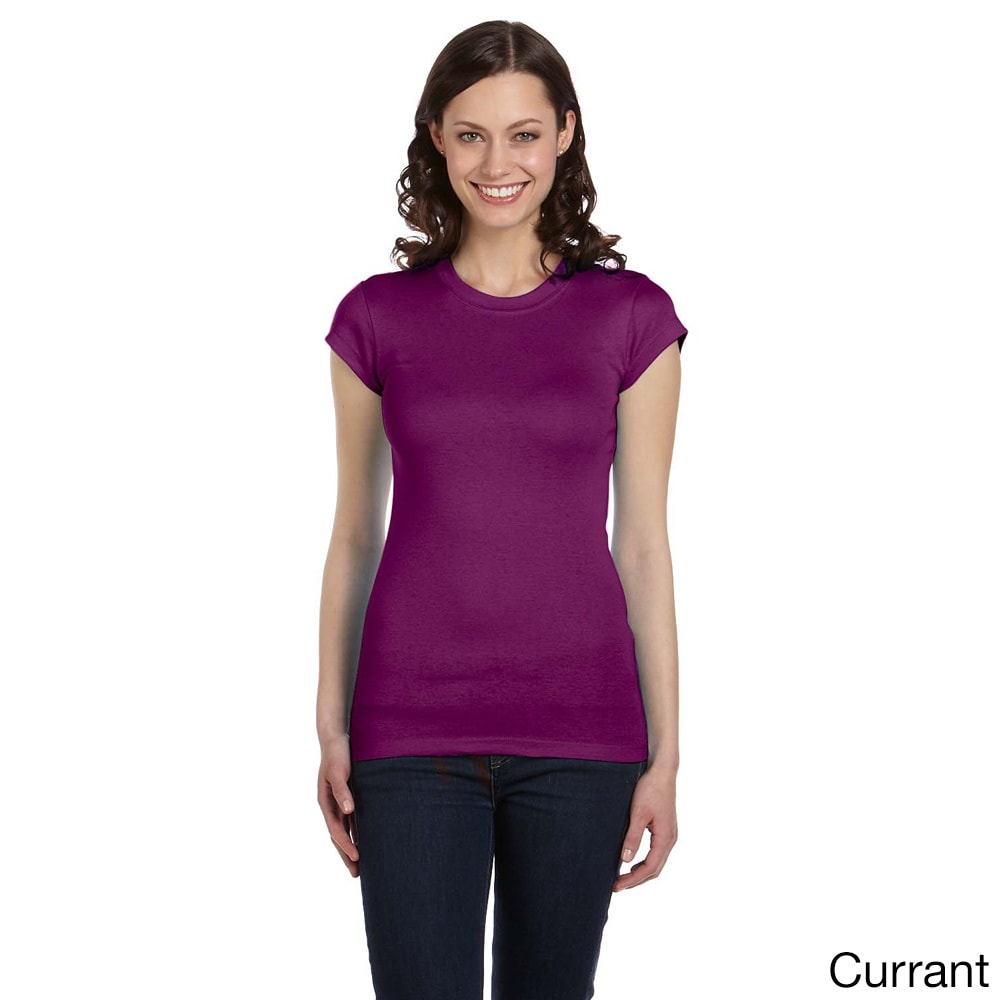 Bella Bella Womens Longer Length Crew Neck T shirt Purple Size M (8  10)