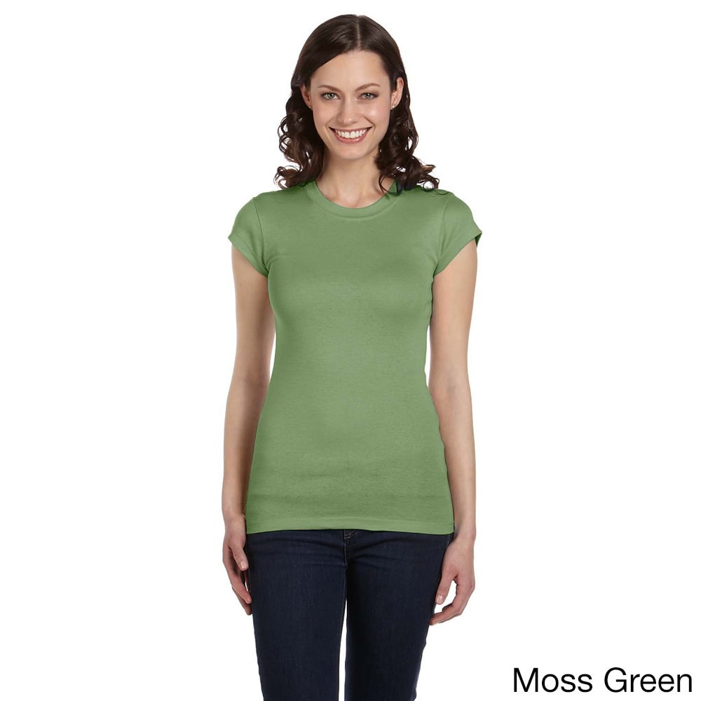 Bella Bella Womens Longer Length Crew Neck T shirt Green Size M (8  10)