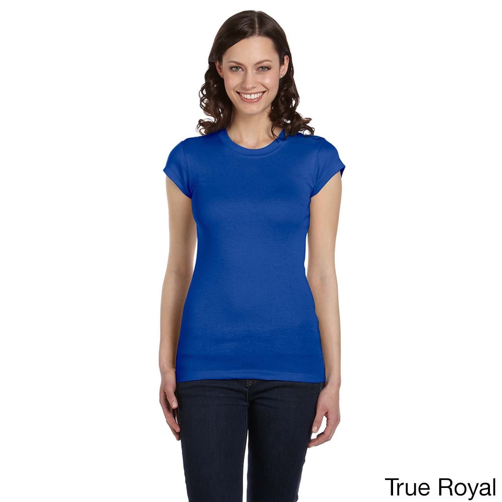 Bella Bella Womens Longer Length Crew Neck T shirt Blue Size M (8  10)