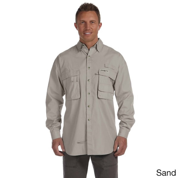 Shop Hook & Tackle Men's 'Gulf Stream' Long Sleeve Fishing Shirt - Free ...