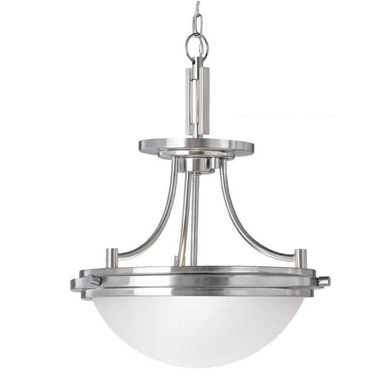 Winnetka 2 light Brushed Nickel Semi flush Convertible Fixture