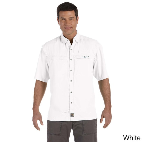 Hook & Tackle Mens Peninsula Short Sleeve Performance Fishing Shirt