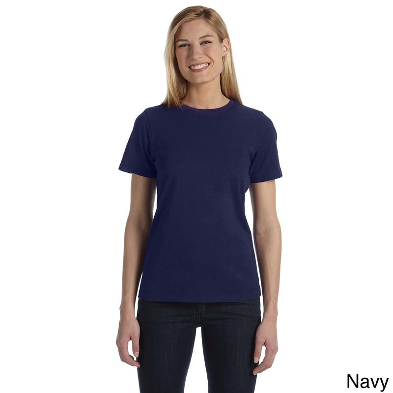 Bella Bella Womens Missy Jersey Crew Neck T shirt Navy Size XXL (18)