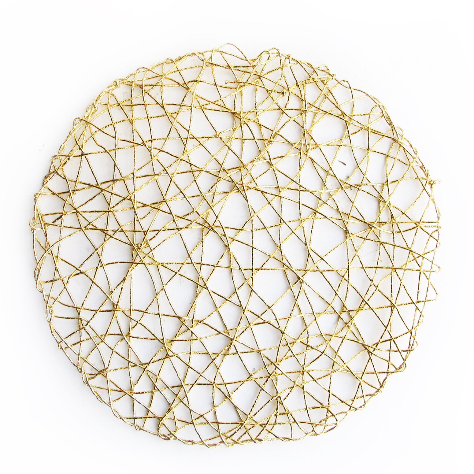 Shop American Atelier Gold 14.5inch Round Placemat Free Shipping On