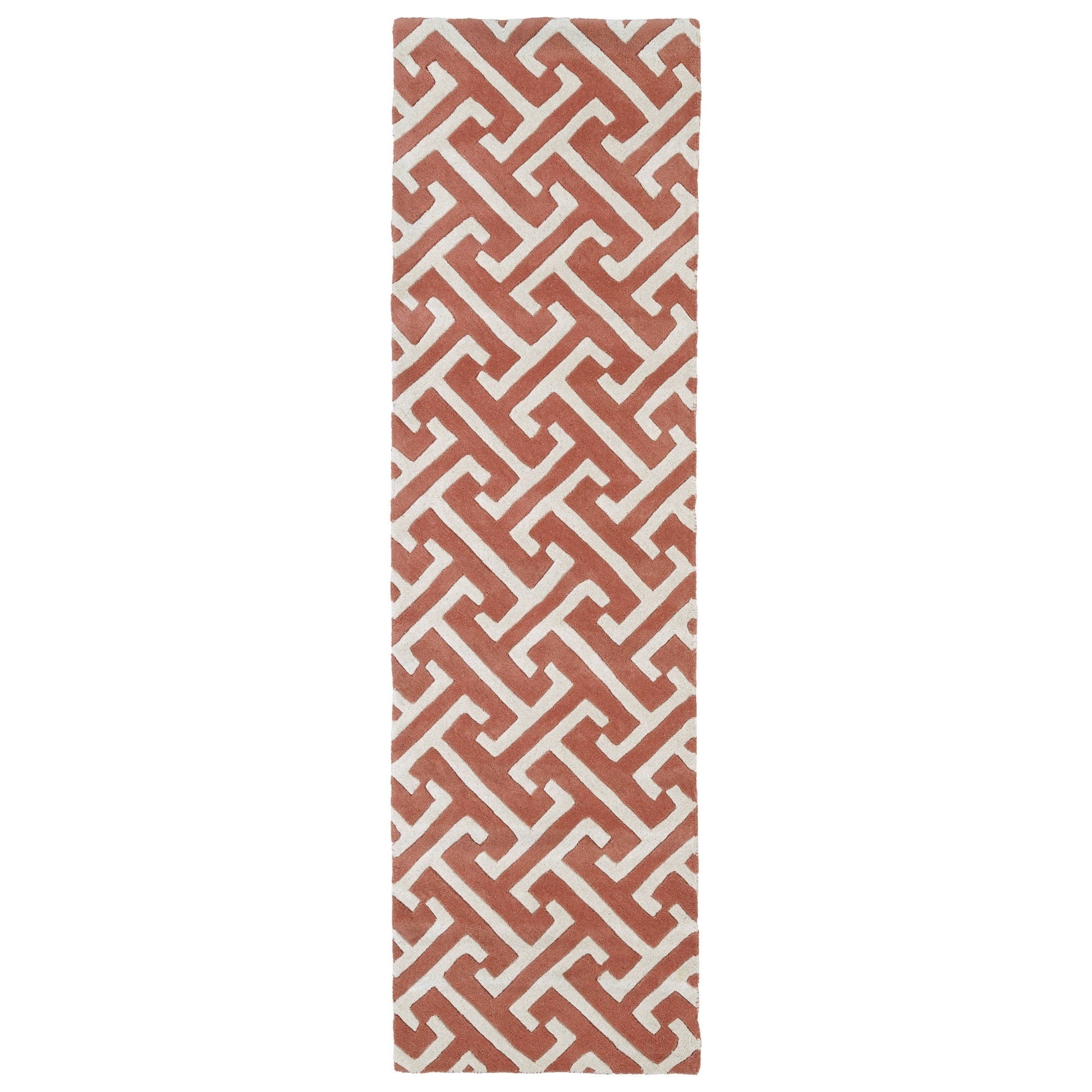 Cosmopolitan Pink/ivory Hand tufted Wool Rug (23 X 8)