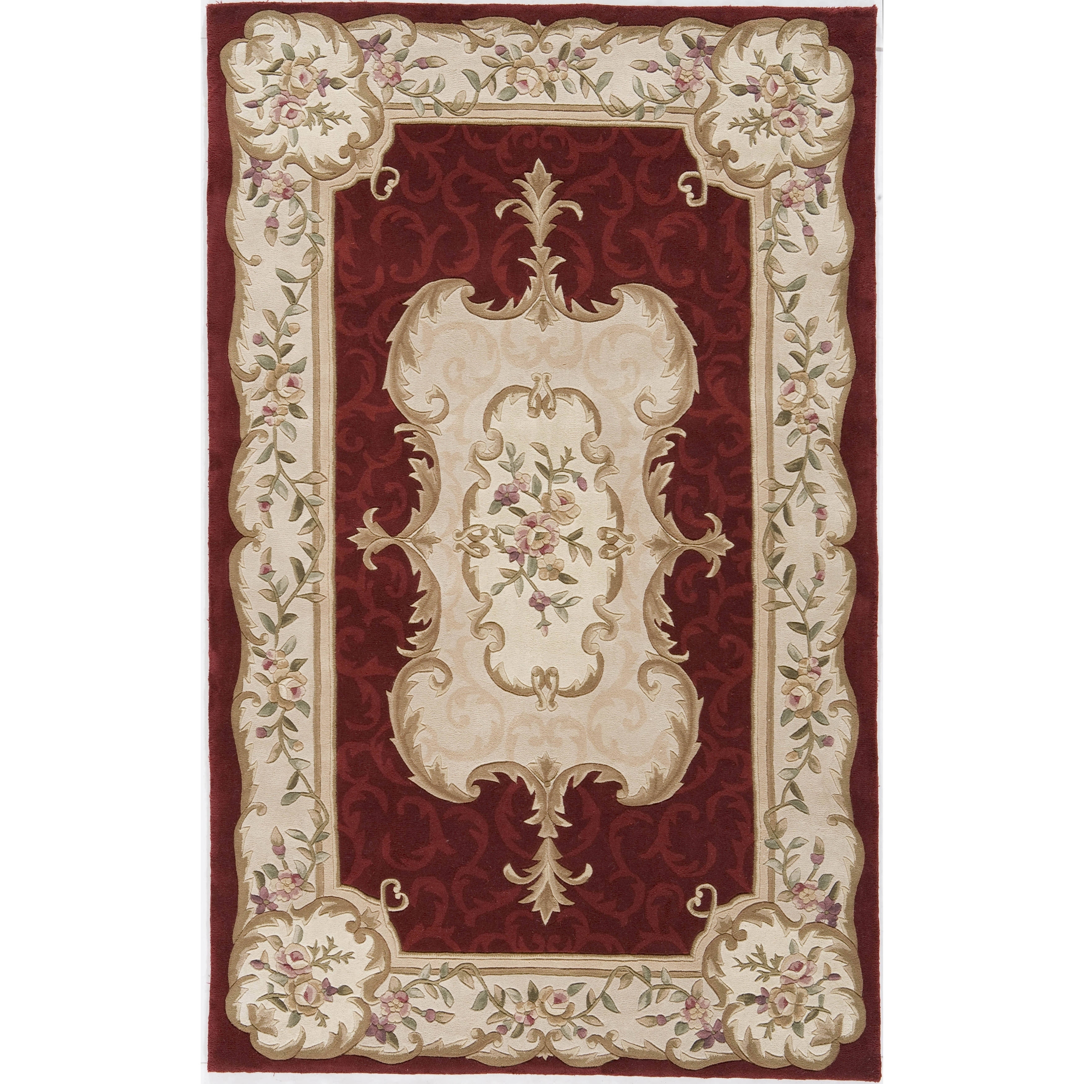 Renaissance Burgundy Area Rug (5 X 8)