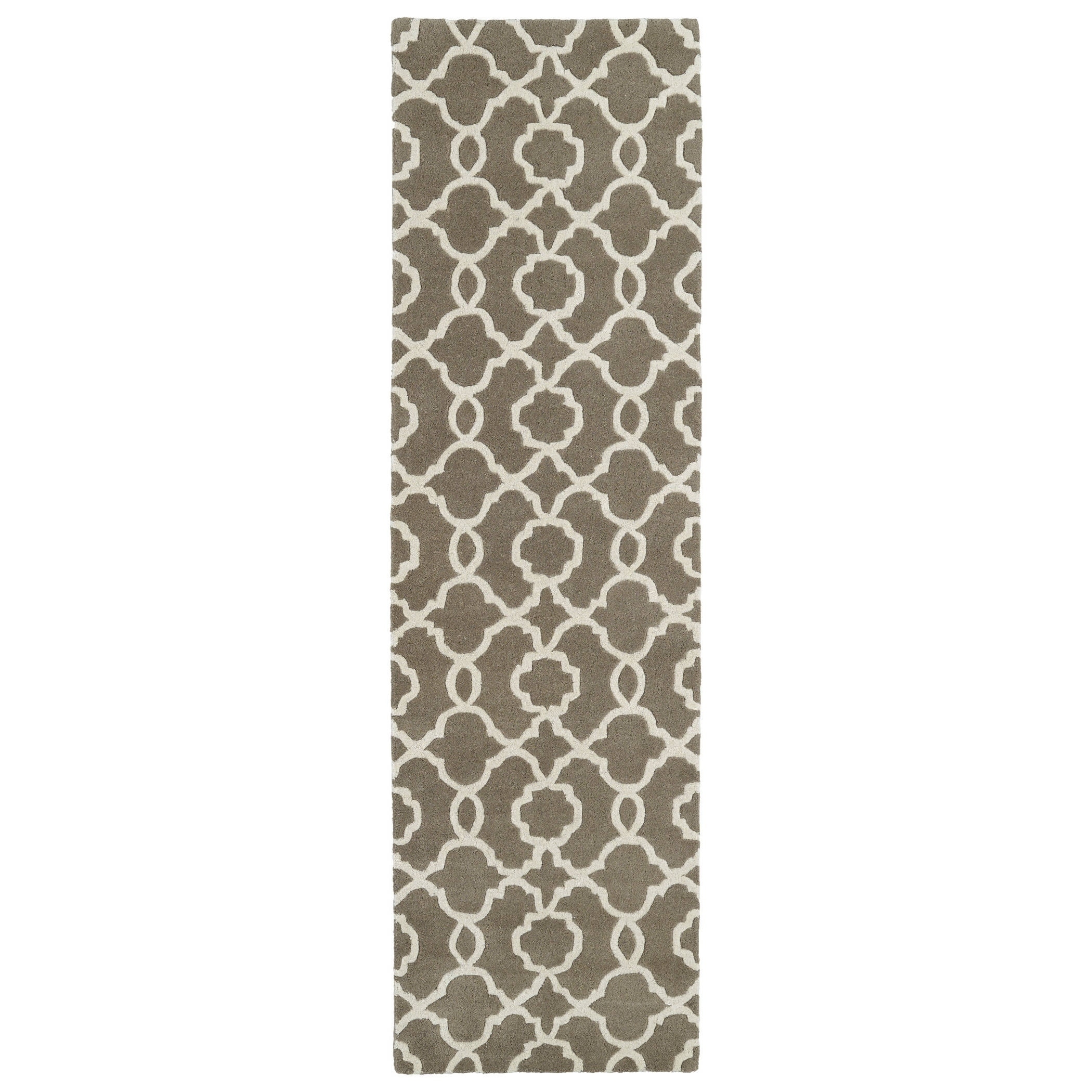 Cosmopolitan Trellis Brown/ivory Hand tufted Wool Rug (23 X 8)