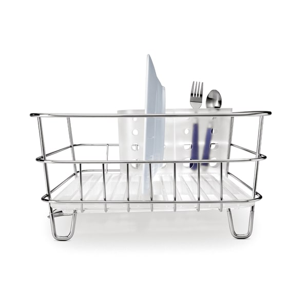 simplehuman compact stainless steel dish rack