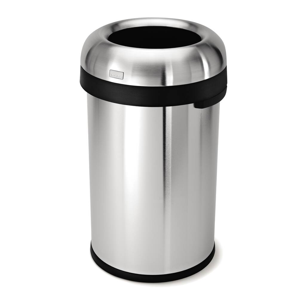 simplehuman 80-liter Stainless Steel Bullet Open Trash Can