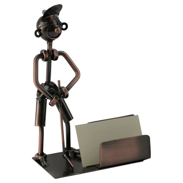 Winebodies Bronze Metal Golfer Pen Holder