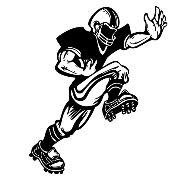 American Football Cartoon Vinyl Art Wall Decal - Overstock™ Shopping ...