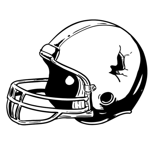 Shop American Football Cracked Helmet Vinyl Art Wall Decal - Free ...