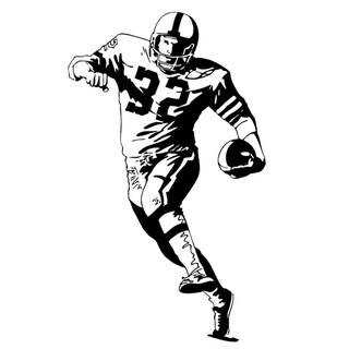 American Football Player 32 Vinyl Art Wall Decal - Overstock™ Shopping ...