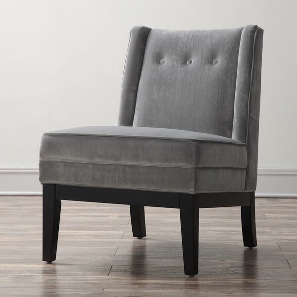 Shop Alexander Grey Velvet Chair - Free Shipping Today - Overstock