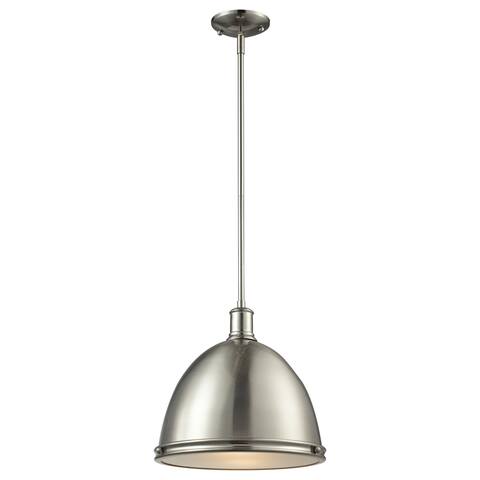 Avery Home Lighting Mason 1-light Brushed Nickel Pendant