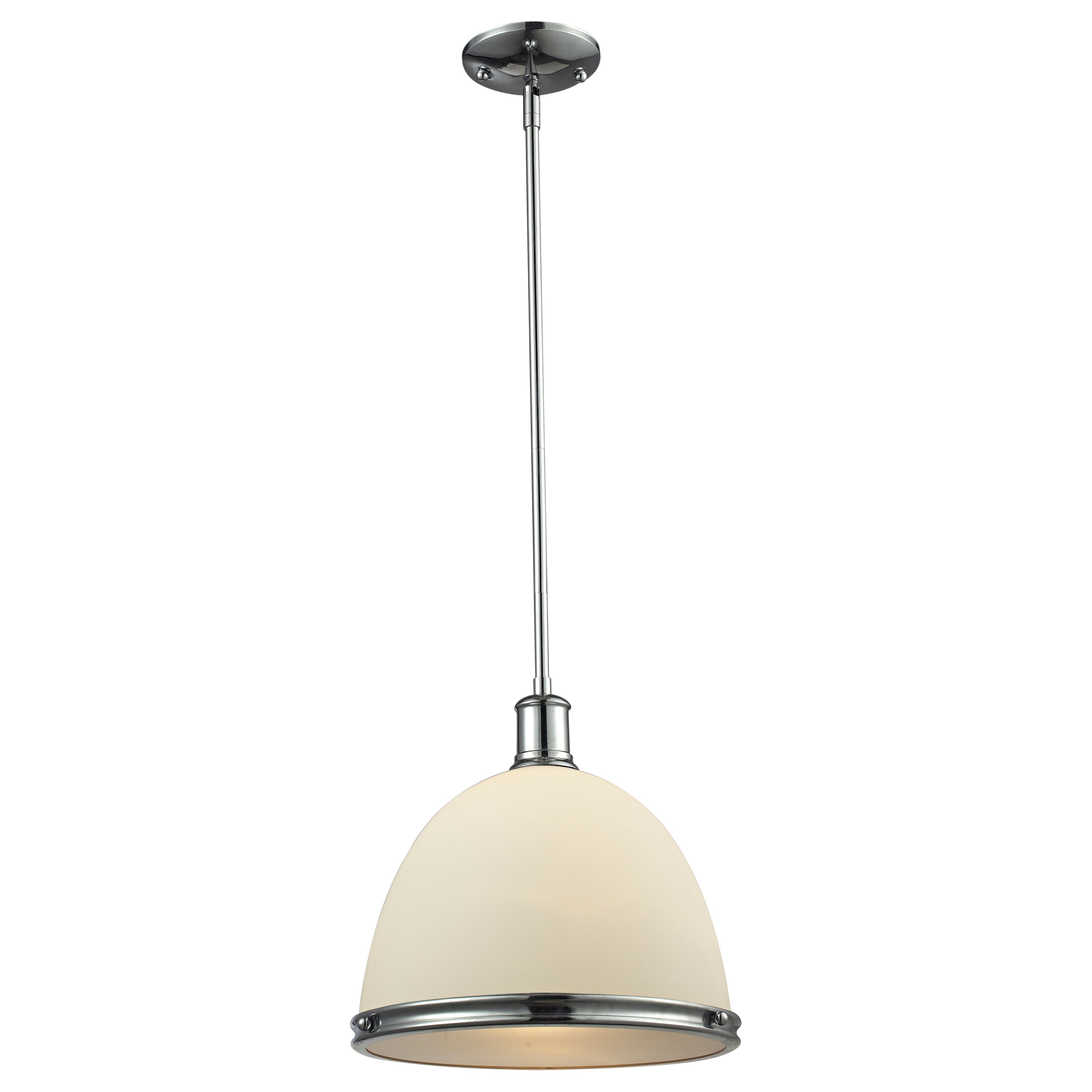 Lite Mason 1 light Chrome/ Matte Opal Pendant