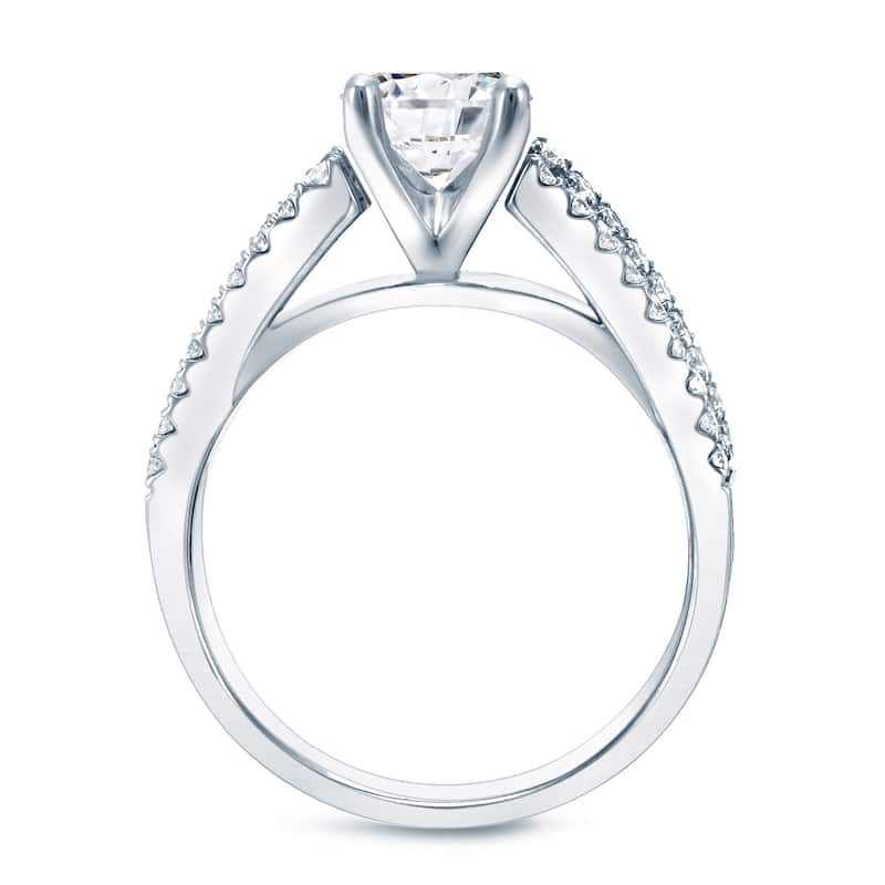 Auriya Round 1 1/2ct TDW Triple Split Shank Diamond Engagement Ring 14k Gold