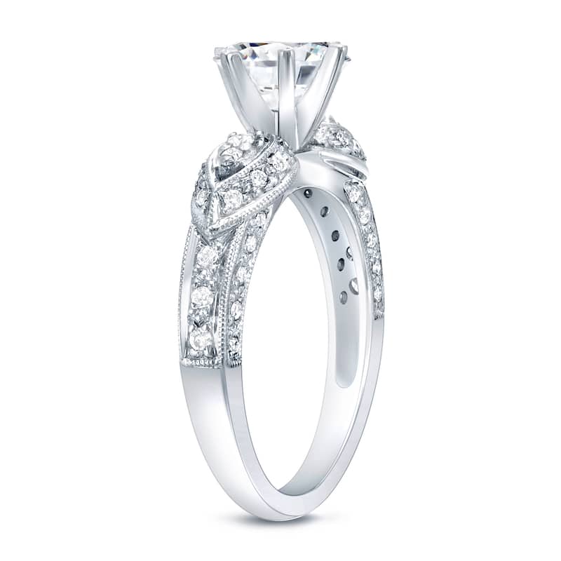 Auriya Vintage Inspired 1 1/2ct TDW Round Diamond Engagement Ring 14k Gold