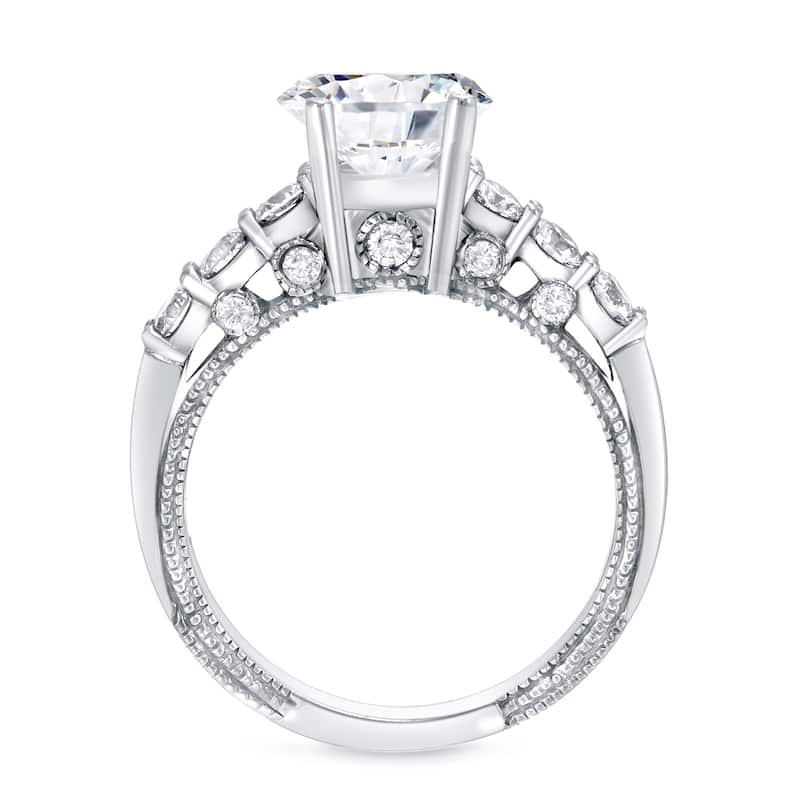 Auriya Vintage 1 1/2ct TDW Round Diamond Engagement Ring 14k Gold