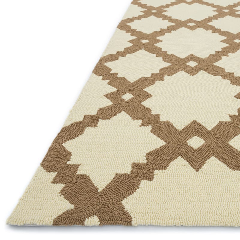 Alexander Home Capri Geometric Hand-hooked Indoor/ Outdoor Rug