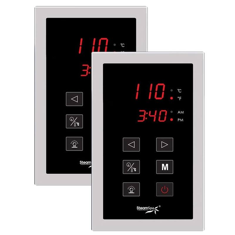 SteamSpa Royal 12kw Touch Pad Steam Generator Package in Chrome