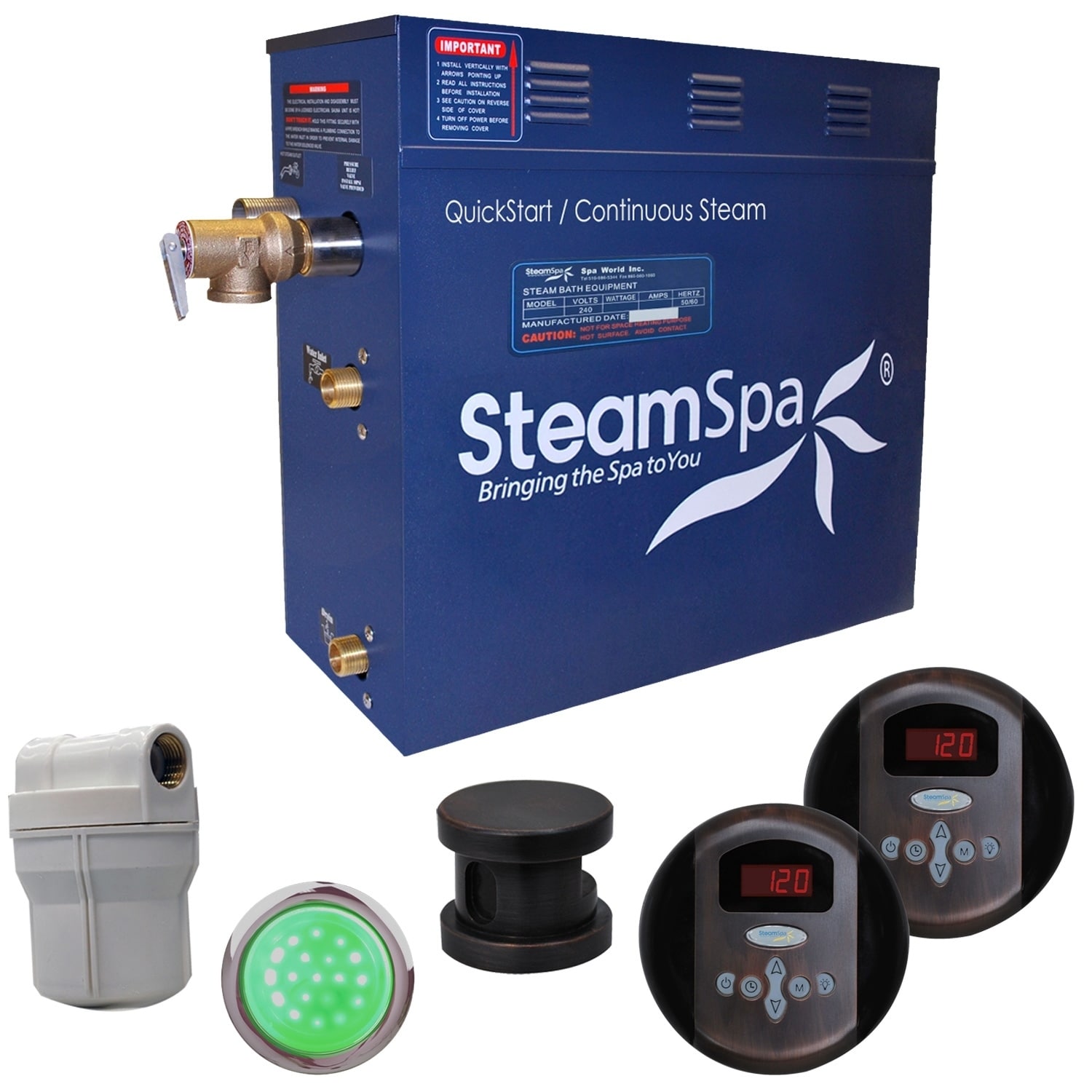 Steamspa Royal 4.5kw Steam Generator Package In Oil Rubbed Bronze