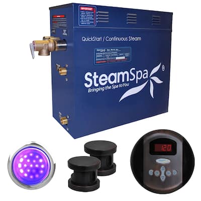 SteamSpa Indulgence 12kw Steam Generator Package in Oil Rubbed Bronze