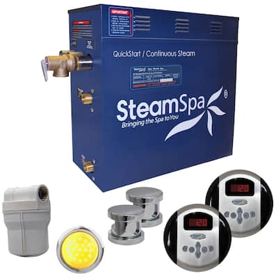 SteamSpa Royal 10.5kw Steam Generator Package in Chrome