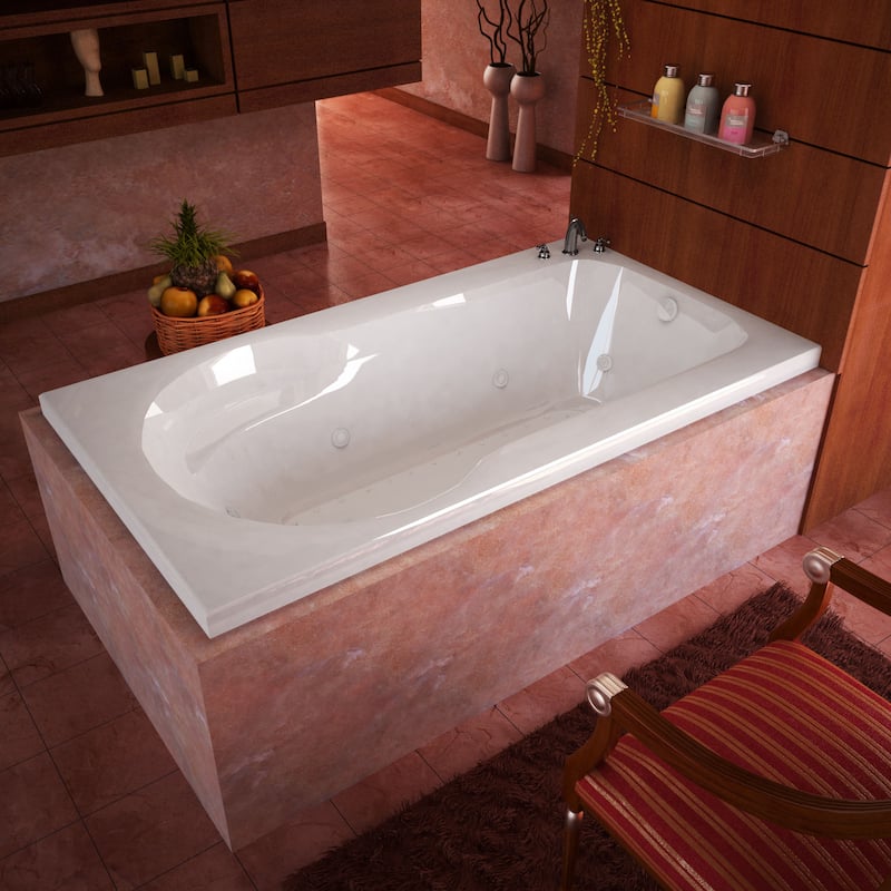 Zeus 32x60-inch Acrylic Air and Whirlpool Jetted Drop-in Bathtub - 32x60