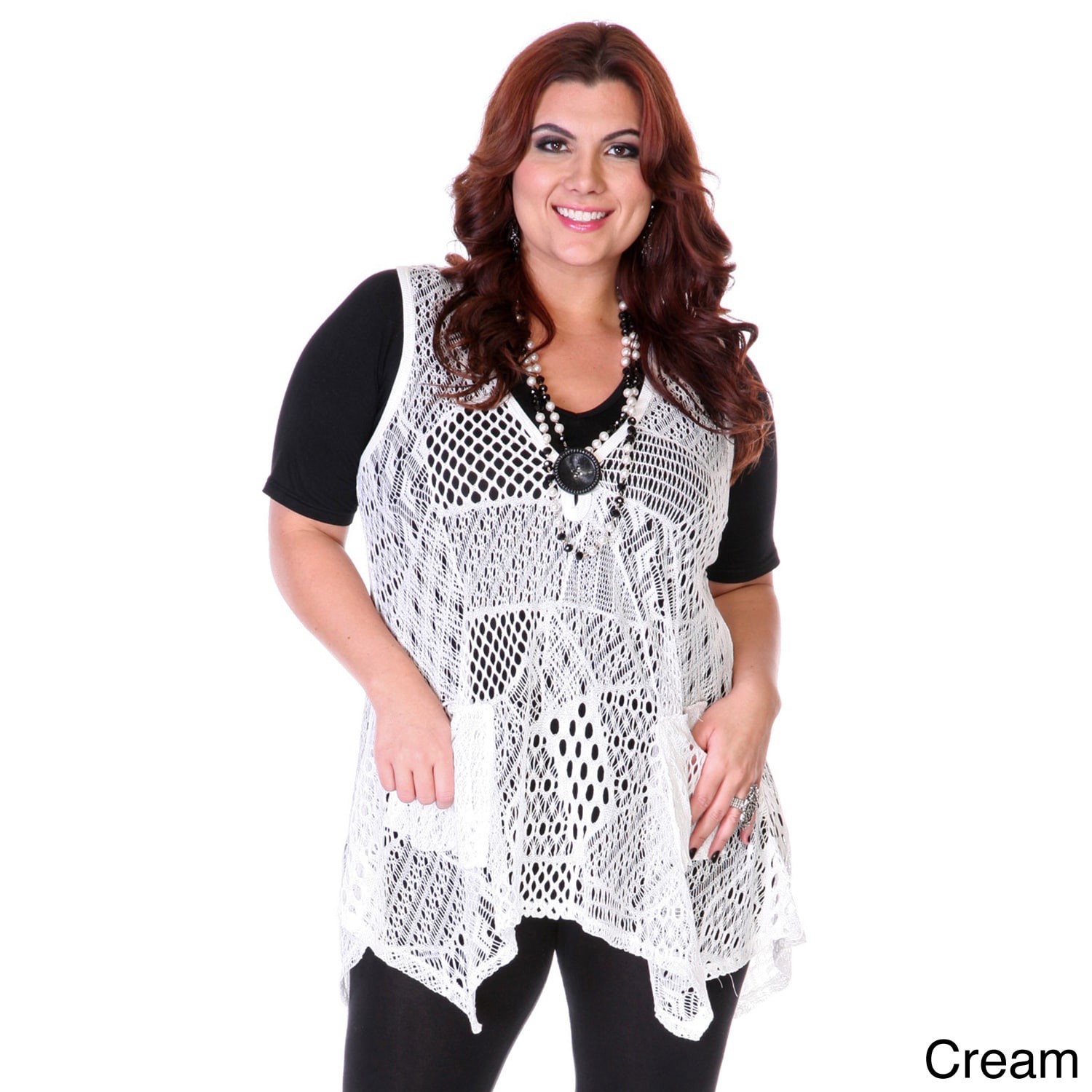 Womens Plus Size Trapeze Hem Knit Vest Top